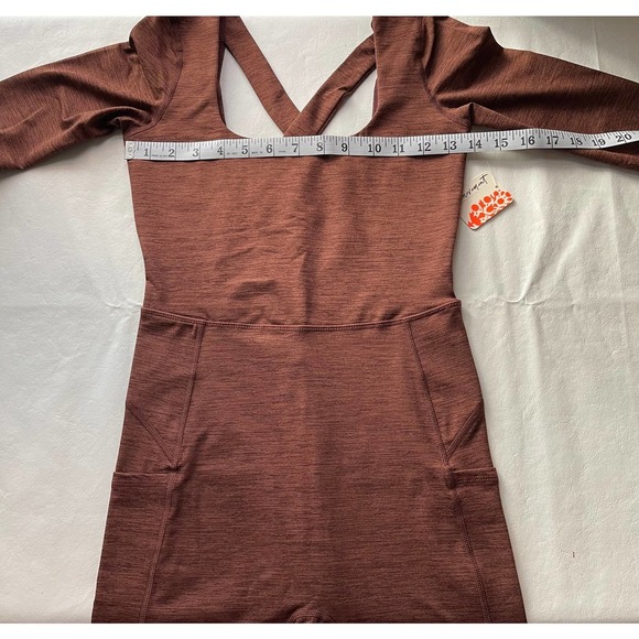 Free People Movement Releve Crossback Jumpsuit in Heather Espresso Size XS - Picture 12 of 12